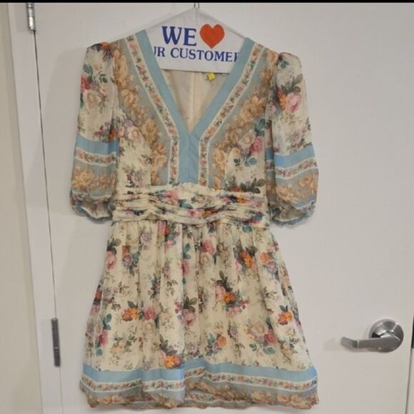 AMUR Elise Silk Mini Dress - Picture 3 of 10